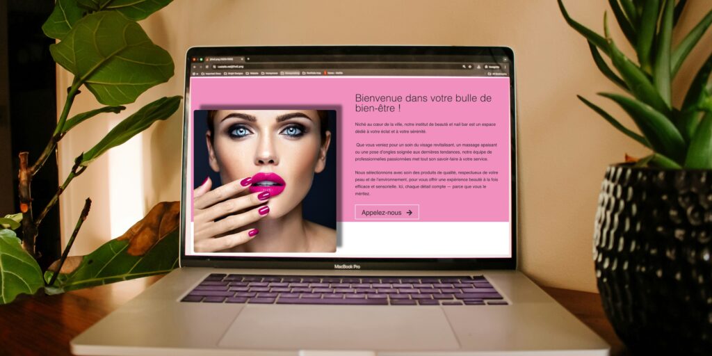 EXEMPLE de site pour beauty salon